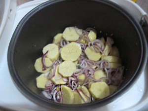 картофель с луком